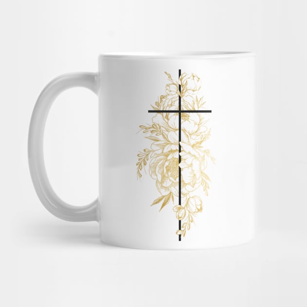 Floral Cross by ZekeTuckerDesign